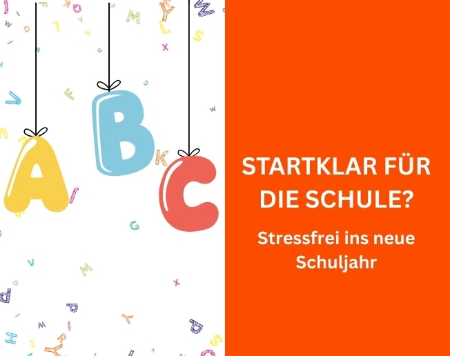 Auf der Grafik sieht man Buchstaben. Per Klick landet man bei Büchern zum Thema Schulstart.